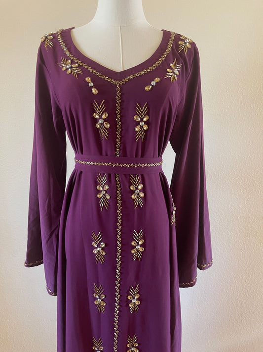 Deep Purple Embellished Dress