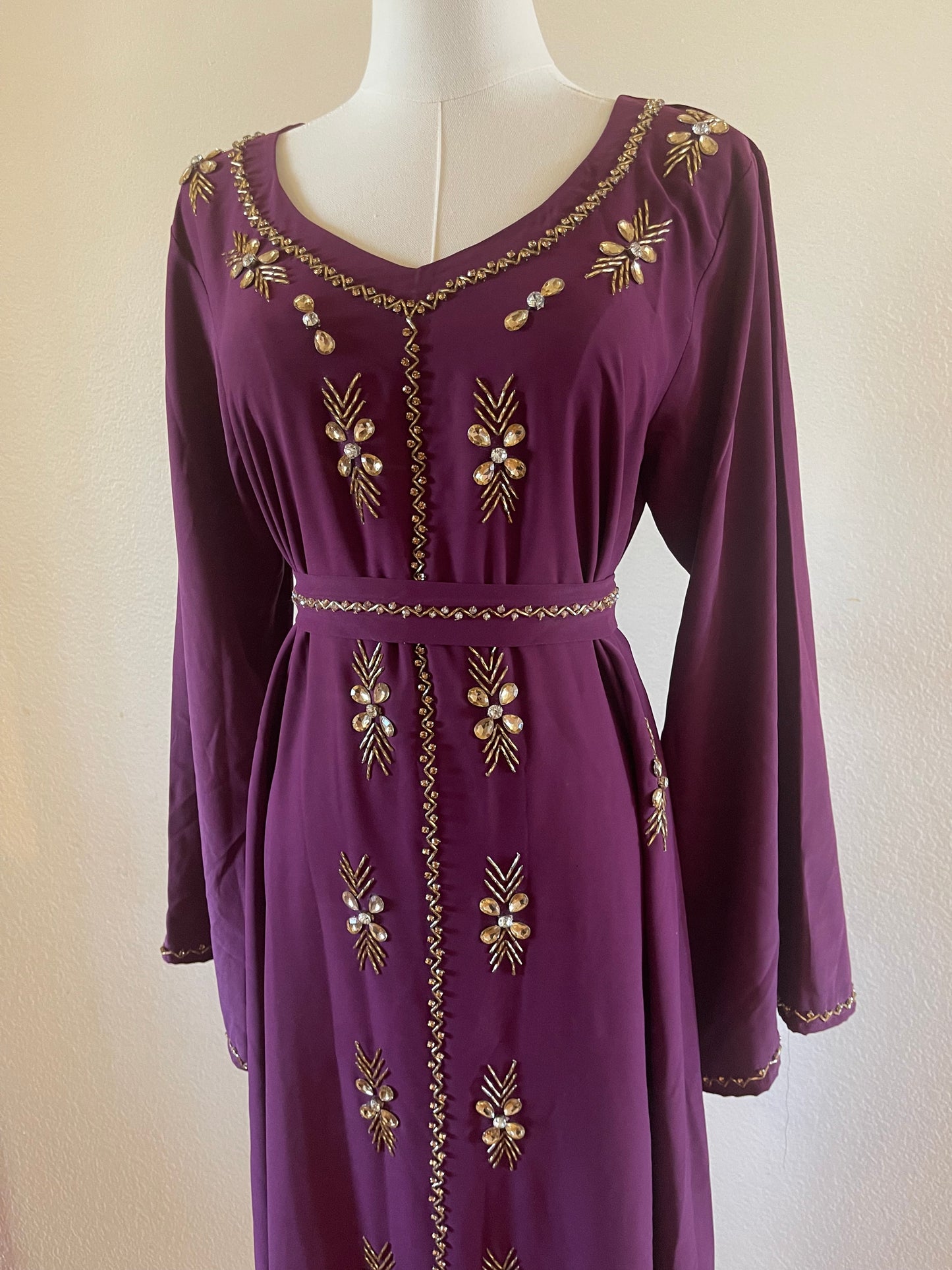 Deep Purple Embellished Dress