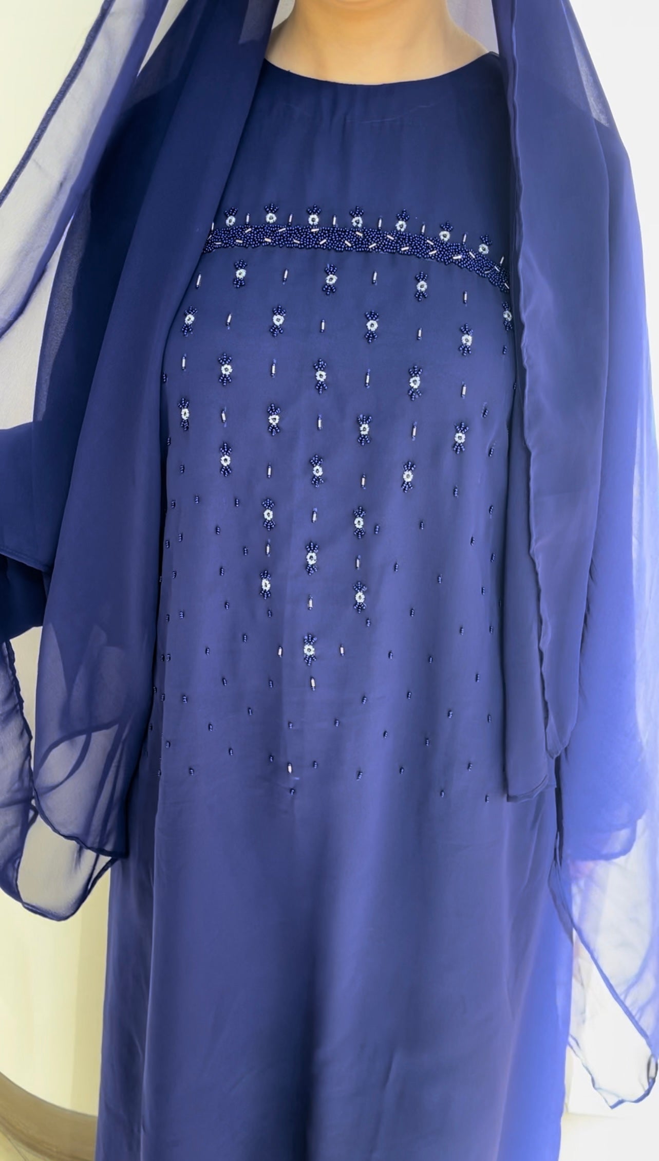 Deep Blue Embellished Dress