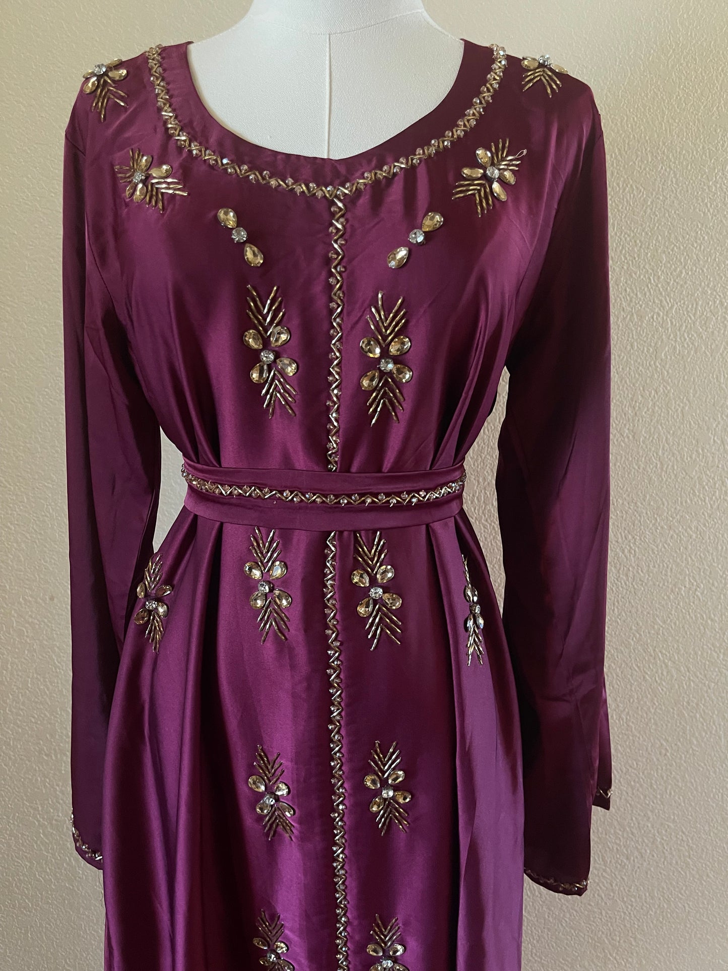 Maroon Embellished Dress