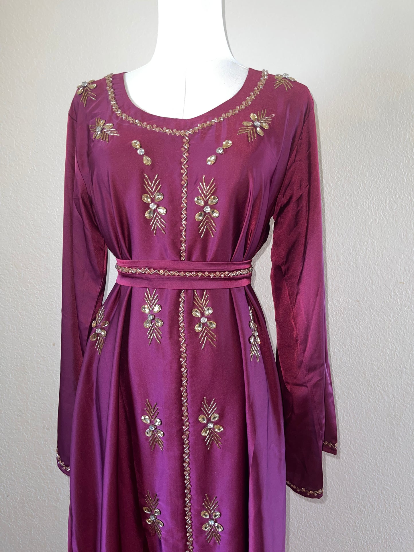 Maroon Embellished Dress